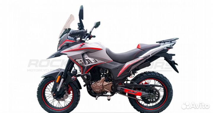 Мотоцикл турэндуро rockot dakar 250(серый/красный)