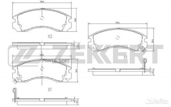 Колодки торм. диск. передн. Citroen C-Crosser 07
