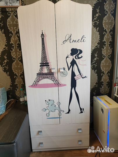 Шкаф комбинированный двустворчатый Амели