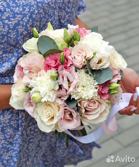 Свадебный букет пион