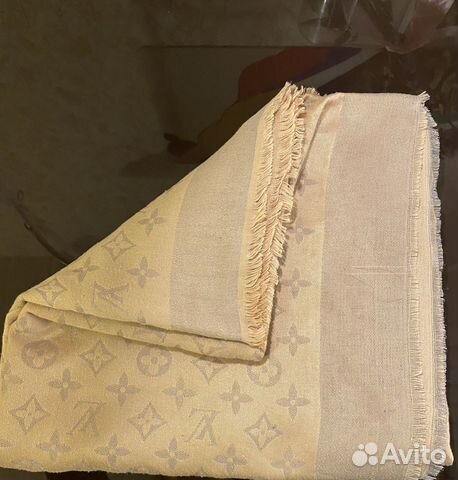 Шаль палантин Louis Vuitton бежевый 401910