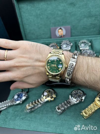 Часы rolex day date 40mm green
