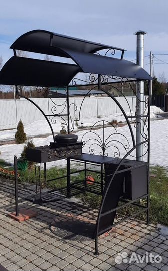 Мангал с крышей