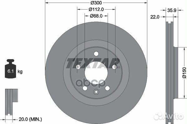 Диск тормозной с покрытием PRO зад прав/лев