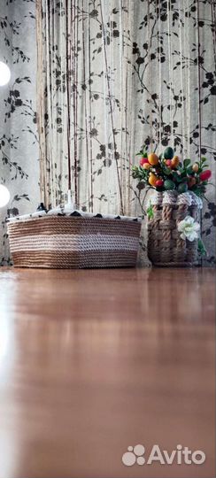 Вязанные корзинки