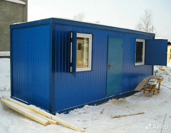 Бытовка строительная два отдельных помещения - (дв