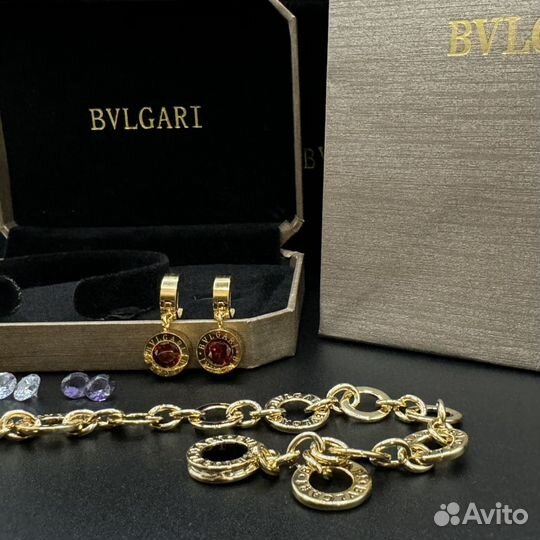 Bvlgari браслет 2 + серьги