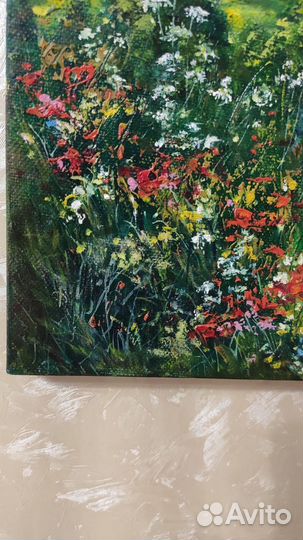 Картина маслом Маковое поле