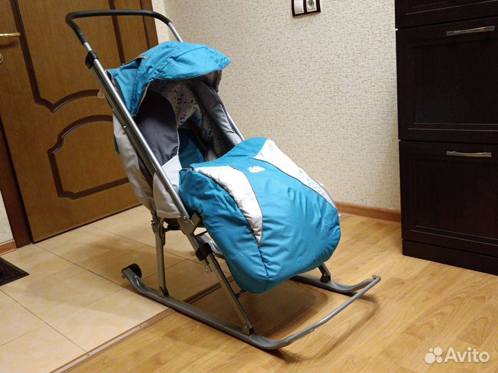 Санки детские на колесиках Ника детям