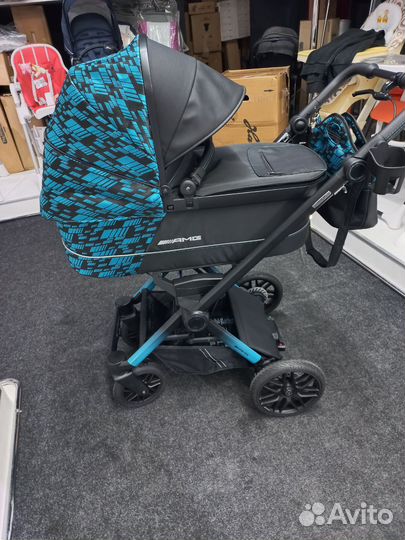 Коляска 2 в 1 AMG GT 852 dlue (с сумкой Bag2Go)