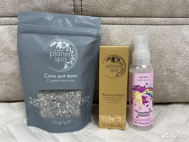 Avon SPA Соль д/ванн, Маска д/лица, Дет.спрей клуб
