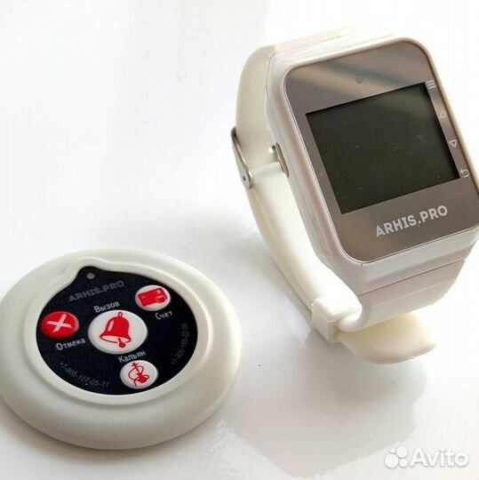 Беспроводная кнопка вызова официанта с часами