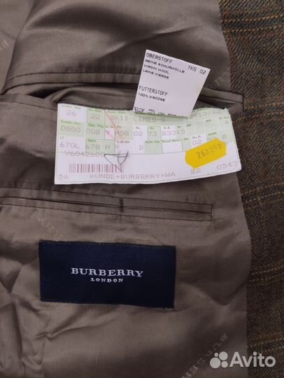 Шерстяной пиджак Burberry оригинал