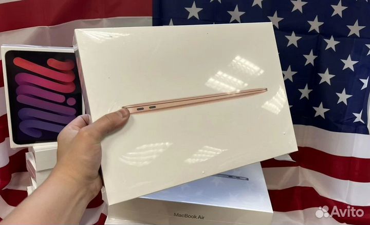 Macbook air m1 новый запечатанный золотой
