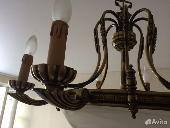 Люстра хрусталь, цвет бронза, 7 свечей(Италия)
