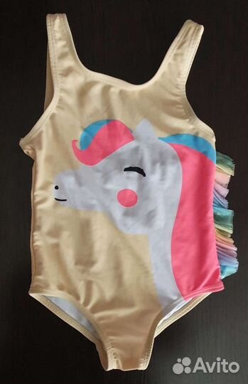Купальник для девочки, слитный, на 2-3 года