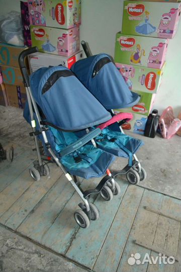 Коляска для двойни прогулочная