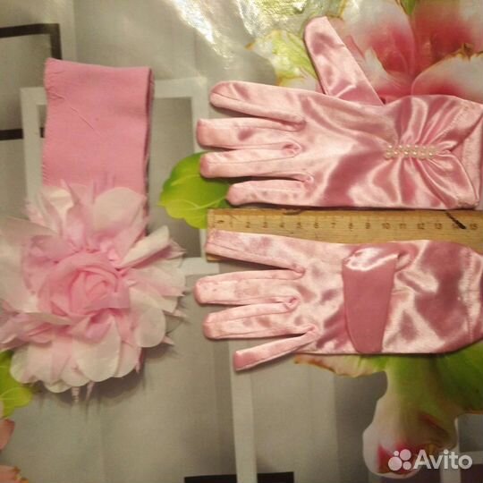 Перчатки, повязка на голову