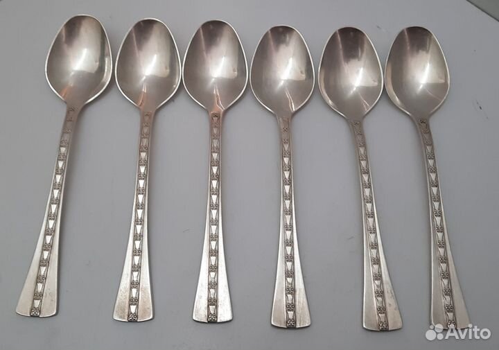 Набор чайных серебрянных ложек СССР 916 проба