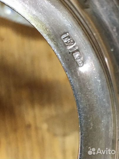 Подстаканник серебряный 875 пробы,без использовани