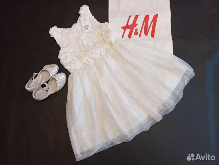Платье праздничное hm новое 122 для девочки