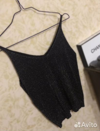 Топ женский сверкающий вечерний как нов