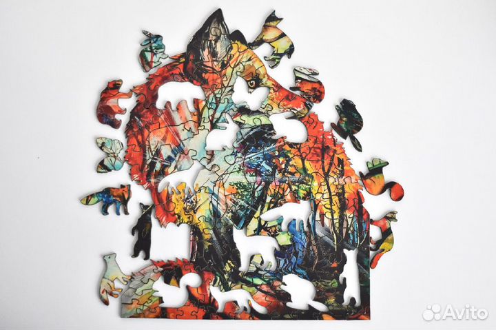 Деревянные пазлы фигура 