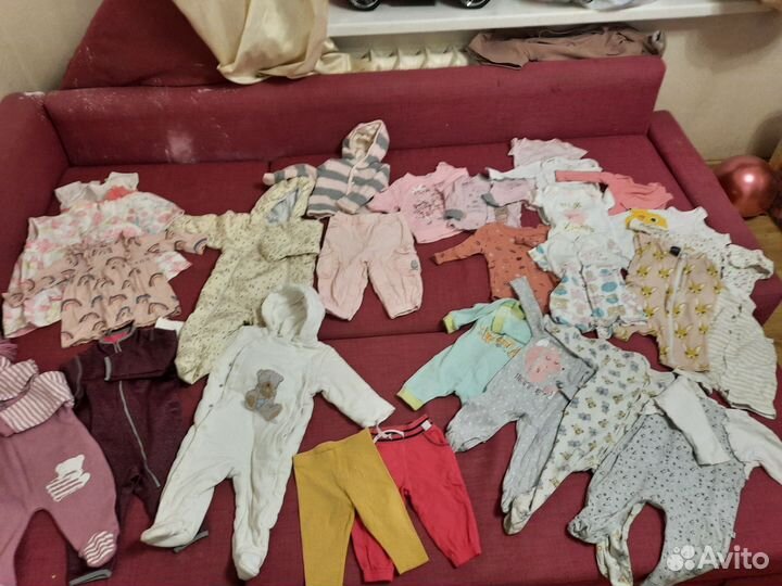 Вещи детские пакетом 62-86
