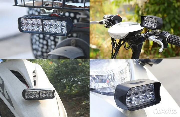 Фара светодиодная - велосипед, мотособака 12в