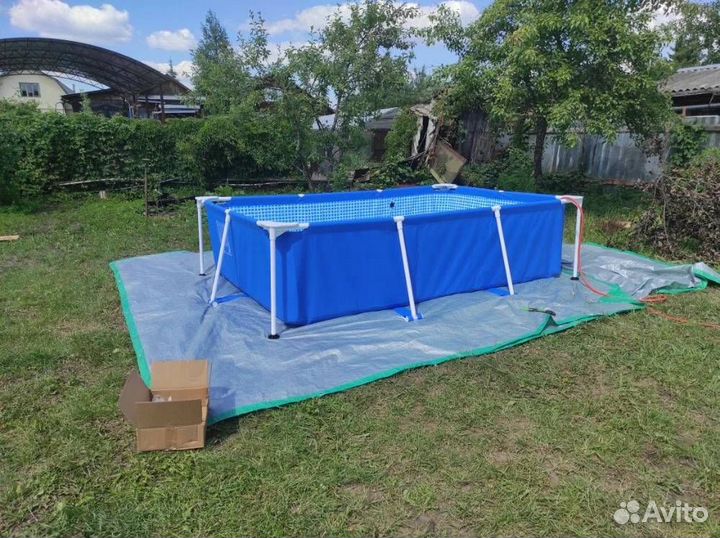 Каркасный прямоугольный бассейн Intex 300x200x75см