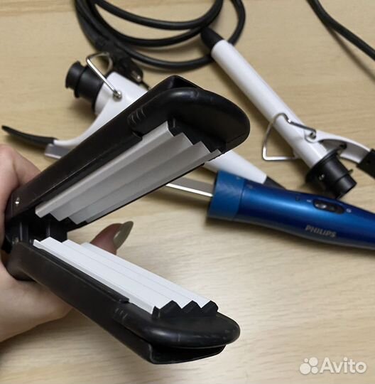 Щипцы + выпрямитель для волос philips
