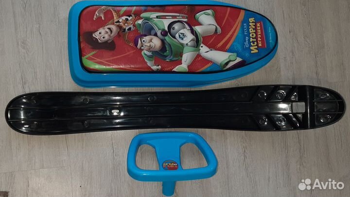 Лыжа для снегоката, руль для снегоката, сиденье