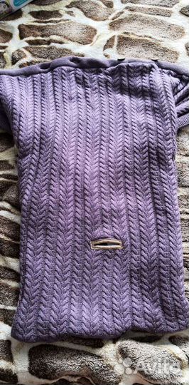 Конверт вязаный утепленный