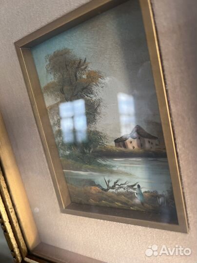 Картина/живопись 19.5х22.5 см винтаж. Италия