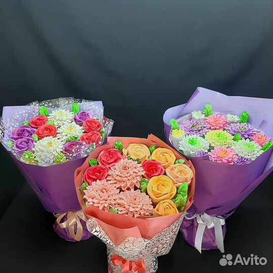 Сладкие букеты из зефира