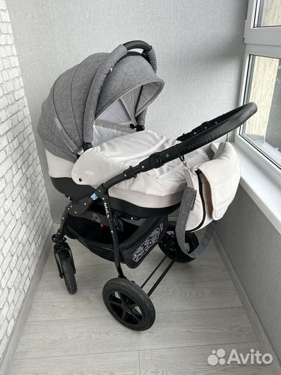 Коляска детская 3 в 1 verdi zipy серая