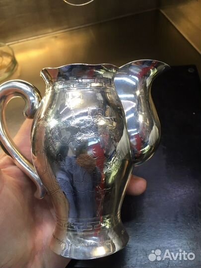 Молочник сливочник 875 пробы