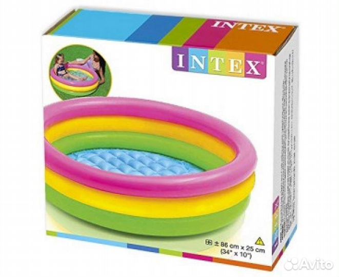 Бассейн детский надувной intex