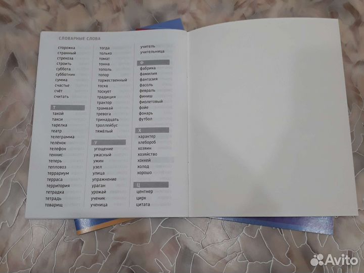 Тетради для записи словарных слов