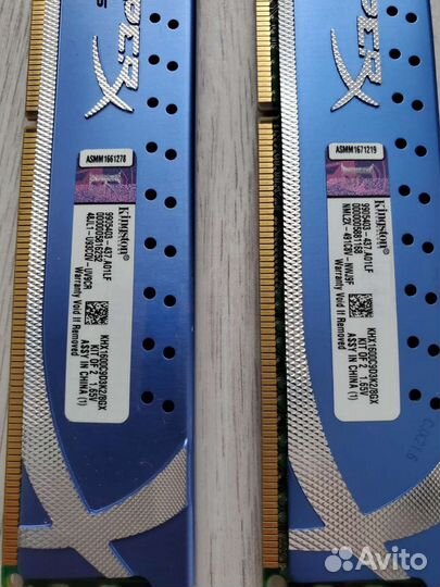 Оперативная память DDR3 Kingston Hyper X 8GB 2x4Gb