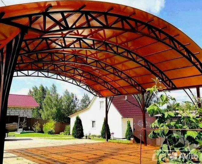 Навесы из поликарбоната для дома