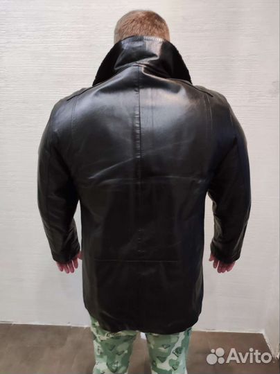 Кожаная куртка мужская зимняя