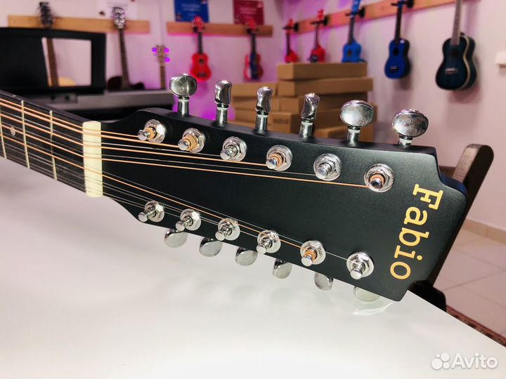 12 струнная гитара Fabio Новая