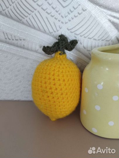 Брелок Лимон. Амигуруми