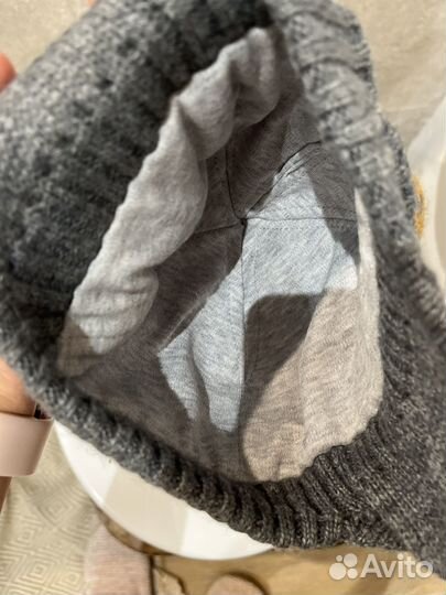 Шапка для малыша 1-2 с ушками осень зима