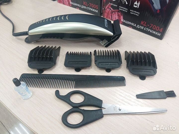 Машинка для стрижки kelli (220в, набор насадок)