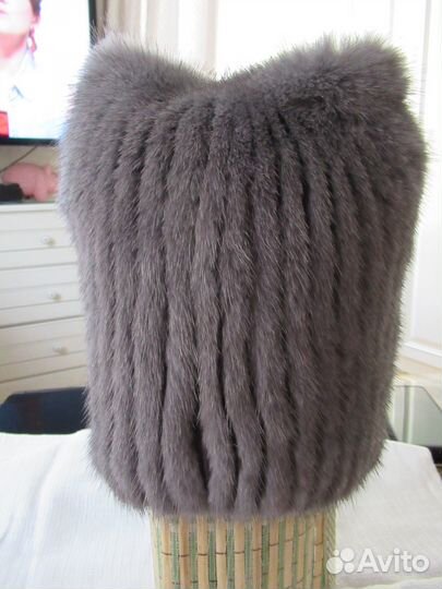 Шапки норка вязанные