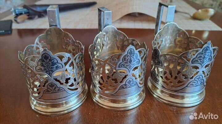 Подстаканники СССР серебро