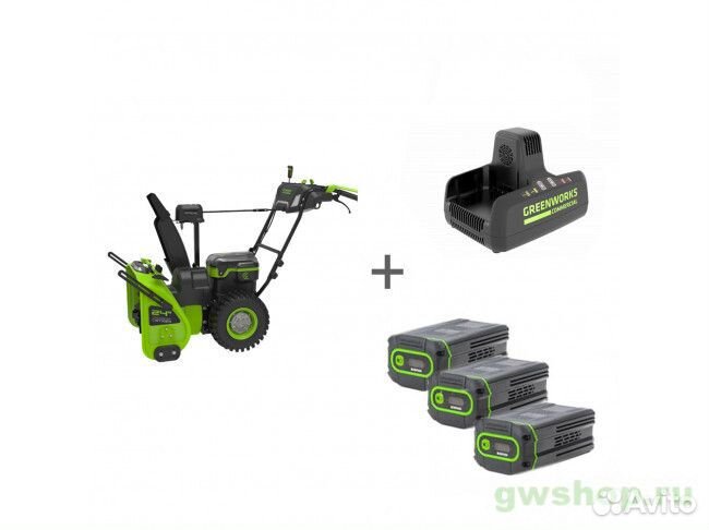 Снегоуборщик аккумуляторный 82V greenworks GD82ST5