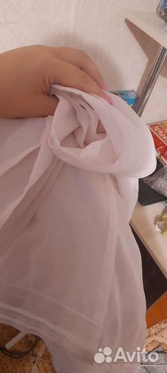 Тюль нежно розовая